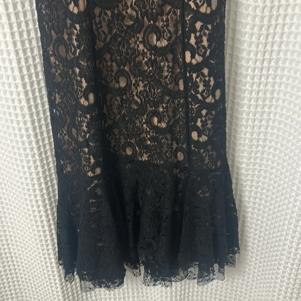 Anthropologie Moulinette Soeurs Black Lace Midi Cami Cotrina Dress Size 0 NWT - Picture 4 of 13